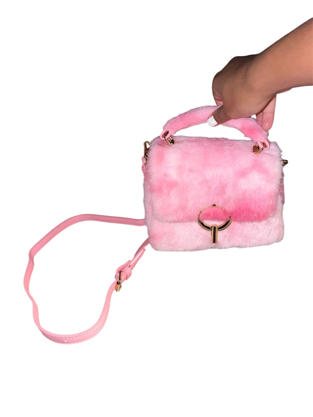 Skinnydip London April Tie Dye Faux Fur Fluff Crossbody Bag from Macy’s